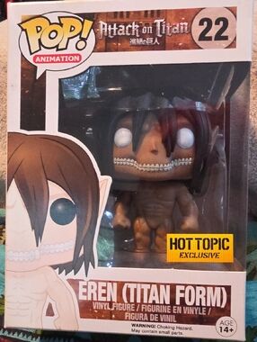 Funko Pop! Animation Eren (Titan Form) Vinyl Figure – Brown, Black, White #22